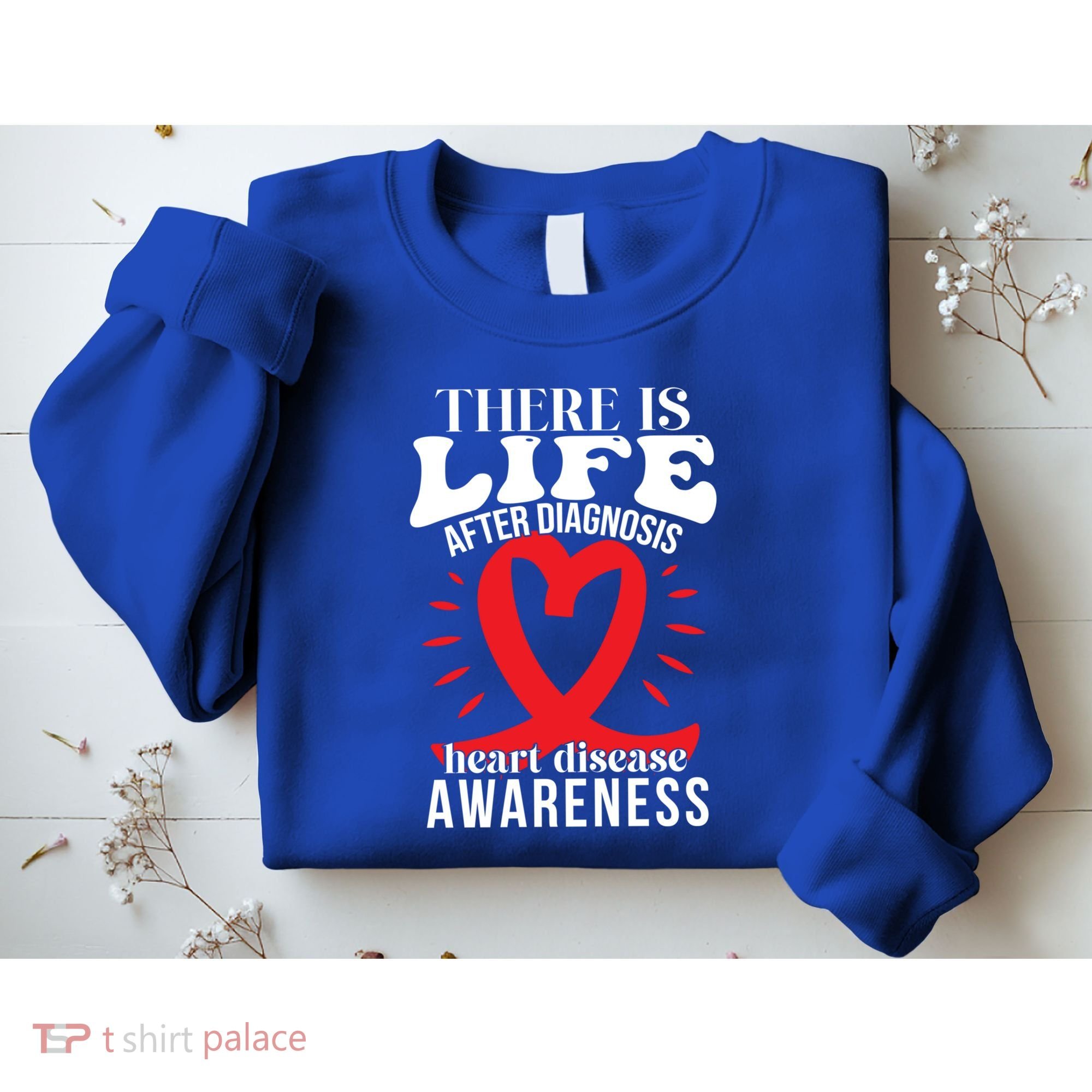 Heart Disease Awareness Month Red Ribbon Chd Gift Sweatshirt