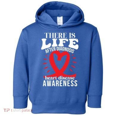 Heart Disease Awareness Month Red Ribbon Chd Gift Toddler Hoodie
