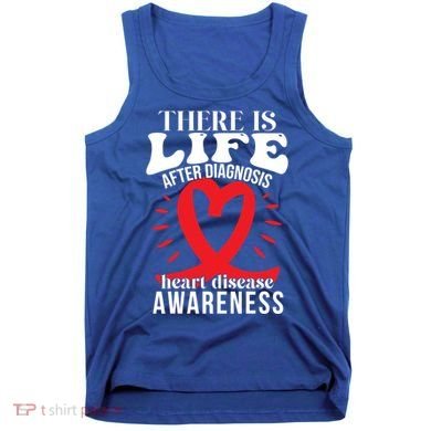 Heart Disease Awareness Month Red Ribbon Chd Gift Tank Top