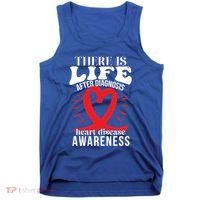 Heart Disease Awareness Month Red Ribbon Chd Gift Tank Top thumb 0