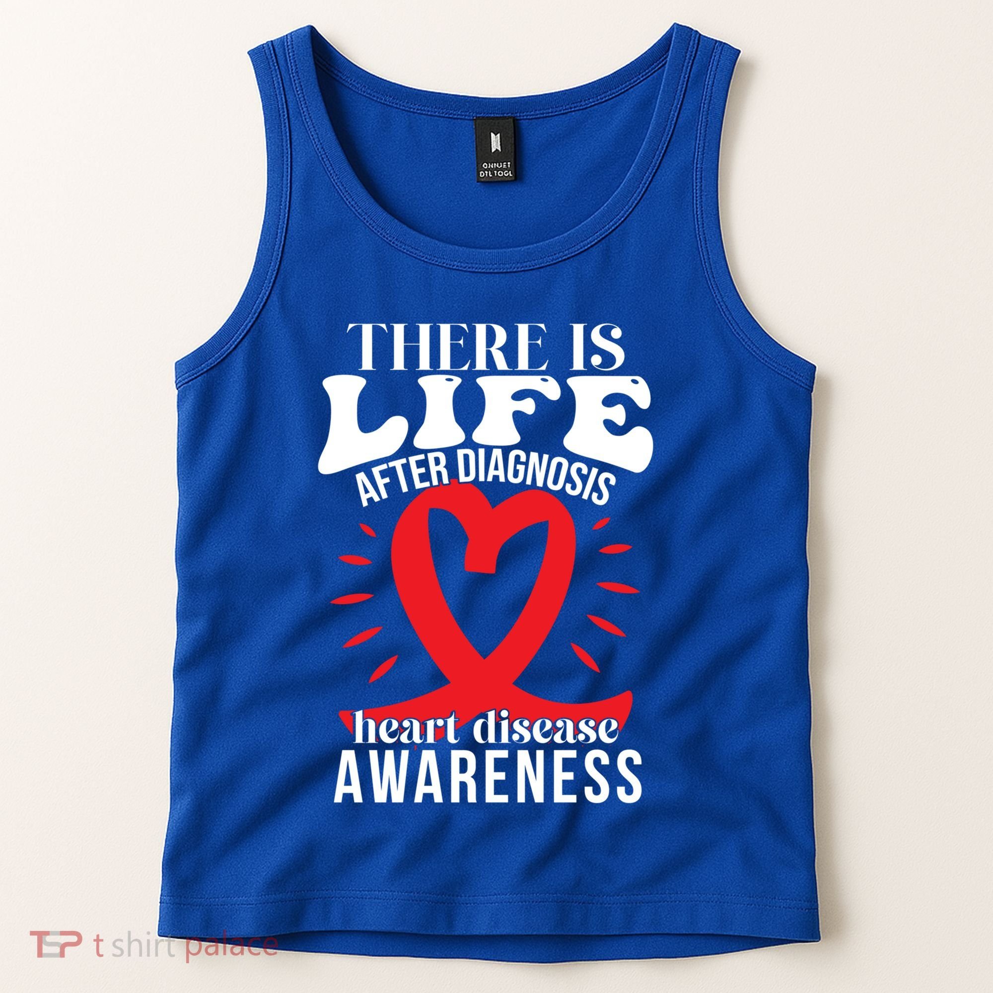 Heart Disease Awareness Month Red Ribbon Chd Gift Tank Top