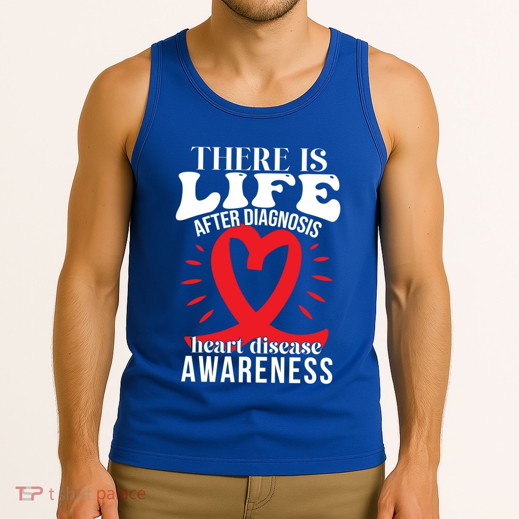 Heart Disease Awareness Month Red Ribbon Chd Gift Tank Top