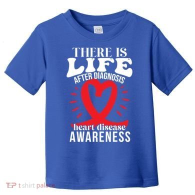 Heart Disease Awareness Month Red Ribbon Chd Gift Toddler T-Shirt