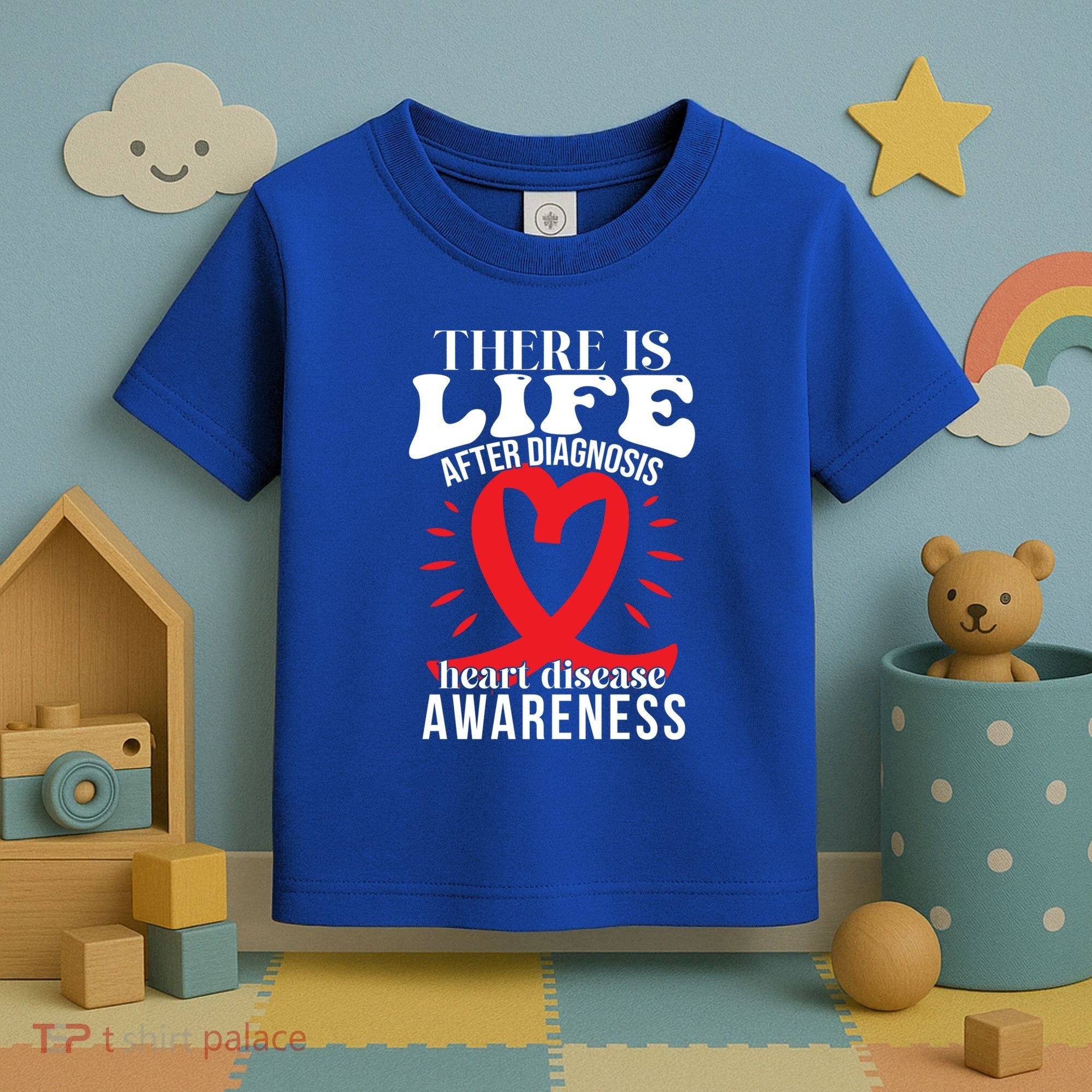 Heart Disease Awareness Month Red Ribbon Chd Gift Toddler T-Shirt