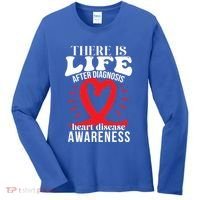 Heart Disease Awareness Month Red Ribbon Chd Gift Women's Long Sleeve Shirt thumb 0