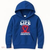 Heart Disease Awareness Month Red Ribbon Chd Gift Kids Hoodie thumb 0
