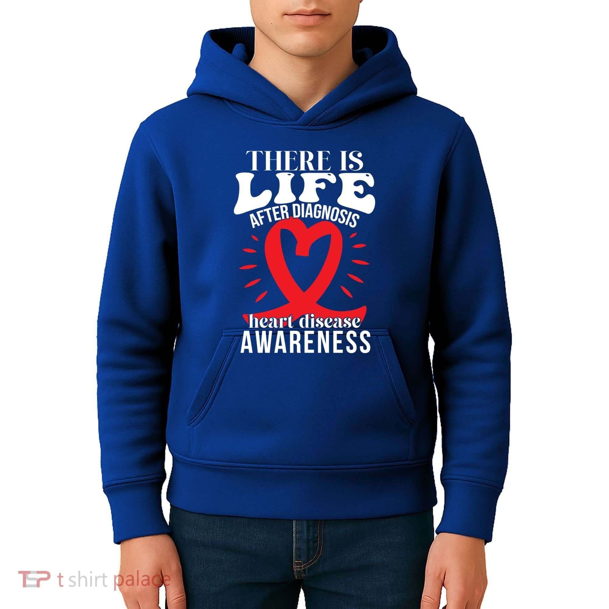 Heart Disease Awareness Month Red Ribbon Chd Gift Kids Hoodie