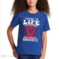 Heart Disease Awareness Month Red Ribbon Chd Gift Kids T-Shirt thumb 2