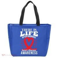 Heart Disease Awareness Month Red Ribbon Chd Gift Tote Bag thumb 0