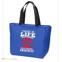 Heart Disease Awareness Month Red Ribbon Chd Gift Tote Bag thumb 3