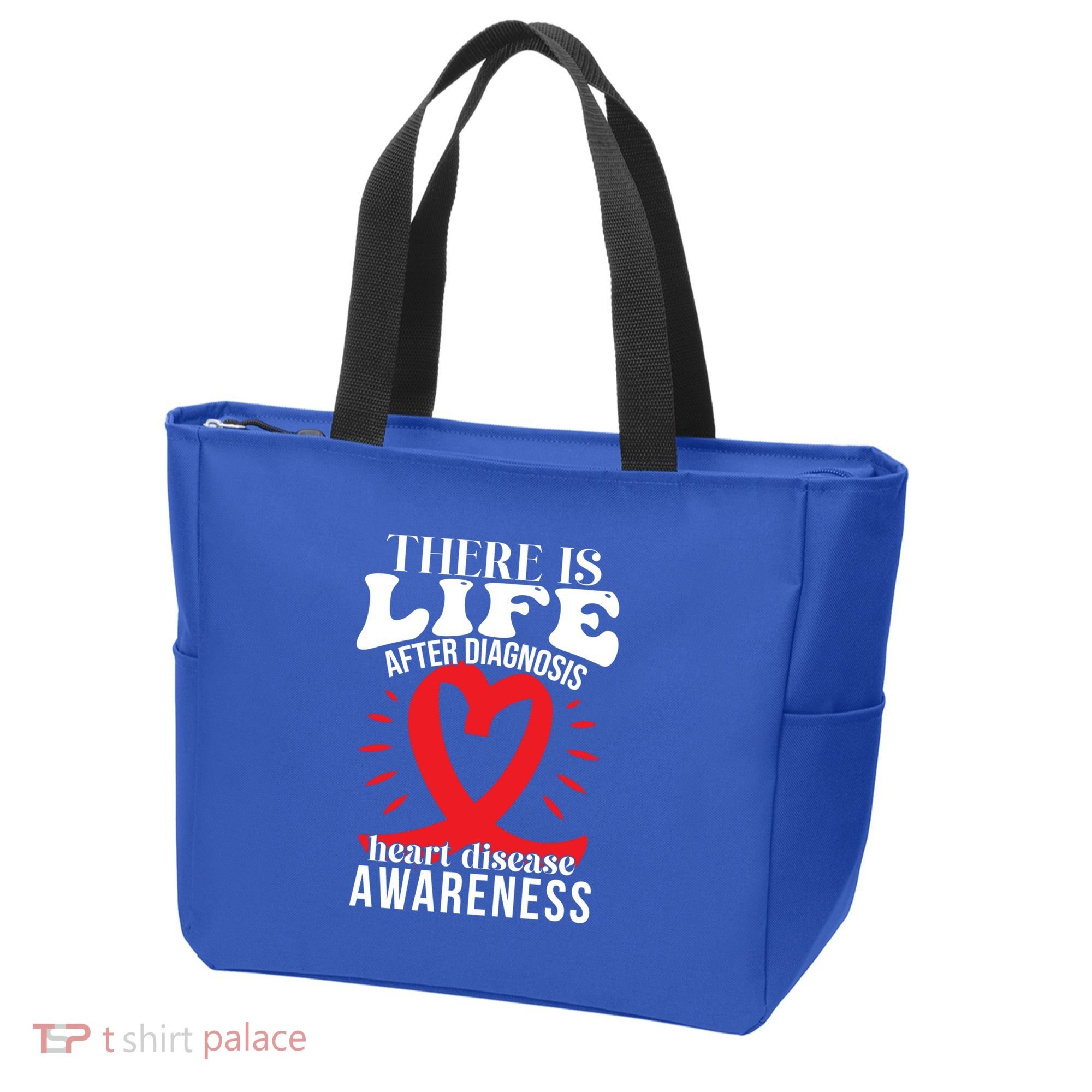 Heart Disease Awareness Month Red Ribbon Chd Gift Tote Bag
