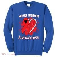 Heart Disease Awareness I Wear Red To Fight Heart Disease Cool Gift Sweatshirt thumb 0