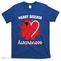 Heart Disease Awareness I Wear Red To Fight Heart Disease Cool Gift T-Shirt thumb 0