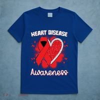 Heart Disease Awareness I Wear Red To Fight Heart Disease Cool Gift T-Shirt thumb 5