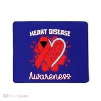 Heart Disease Awareness I Wear Red To Fight Heart Disease Cool Gift Mousepad thumb 0