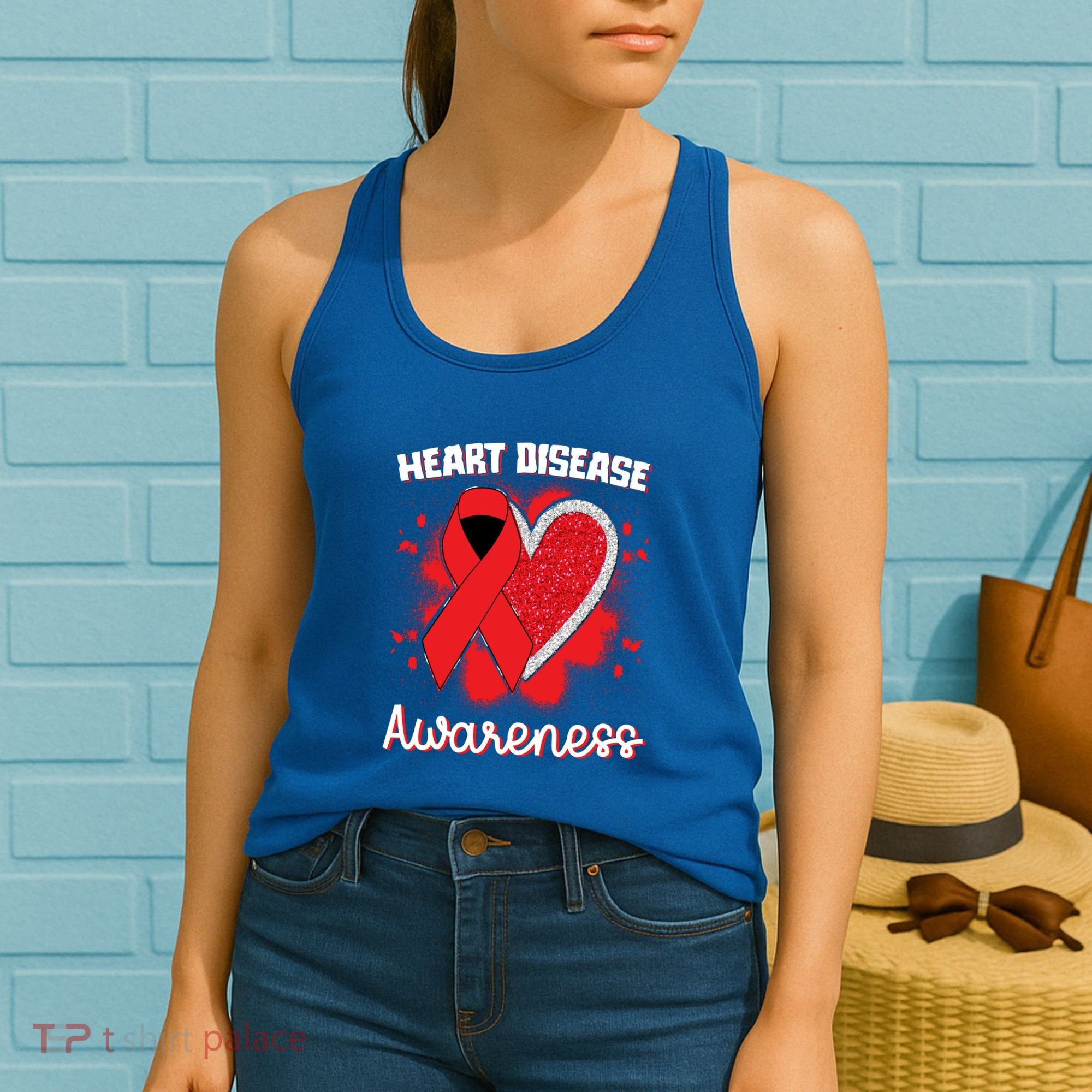 Heart Disease Awareness I Wear Red To Fight Heart Disease Cool Gift Women's Tank Top
