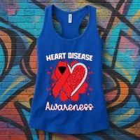 Heart Disease Awareness I Wear Red To Fight Heart Disease Cool Gift Women's Tank Top thumb 3