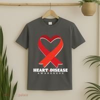 Heart Disease Awareness American Heart Health Month T-Shirt thumb 2