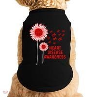Heart Disease Awareness Sunflower Red Ribbon Doggie Tank thumb 0