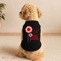 Heart Disease Awareness Sunflower Red Ribbon Doggie Tank thumb 2
