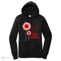 Heart Disease Awareness Sunflower Red Ribbon Women's Hoodie thumb 0