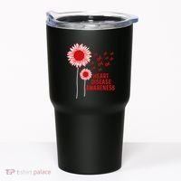 Heart Disease Awareness Sunflower Red Ribbon Tumbler thumb 0