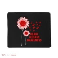 Heart Disease Awareness Sunflower Red Ribbon Mousepad thumb 0