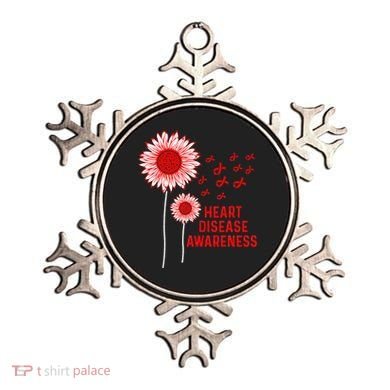Heart Disease Awareness Sunflower Red Ribbon Ornament