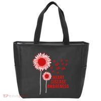 Heart Disease Awareness Sunflower Red Ribbon Tote Bag thumb 0