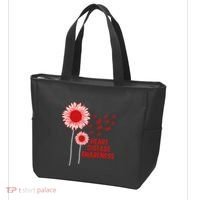 Heart Disease Awareness Sunflower Red Ribbon Tote Bag thumb 3