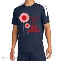 Heart Disease Awareness Sunflower Red Ribbon Sport-Tek Competitor United Soccer Jersey thumb 0