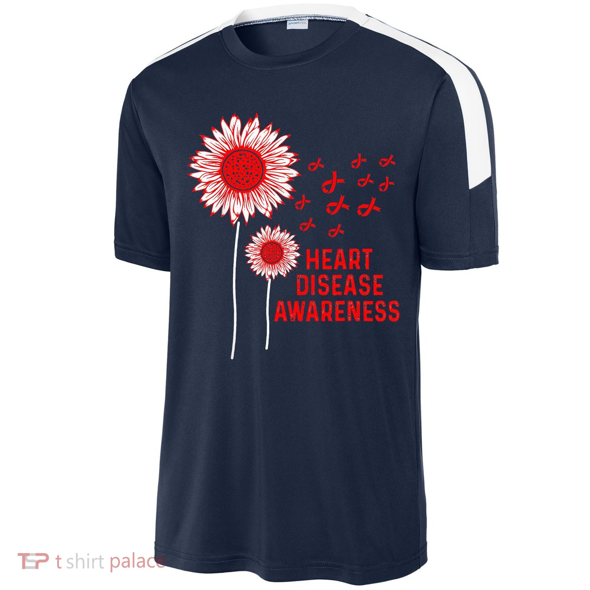 Heart Disease Awareness Sunflower Red Ribbon Sport-Tek Competitor United Soccer Jersey