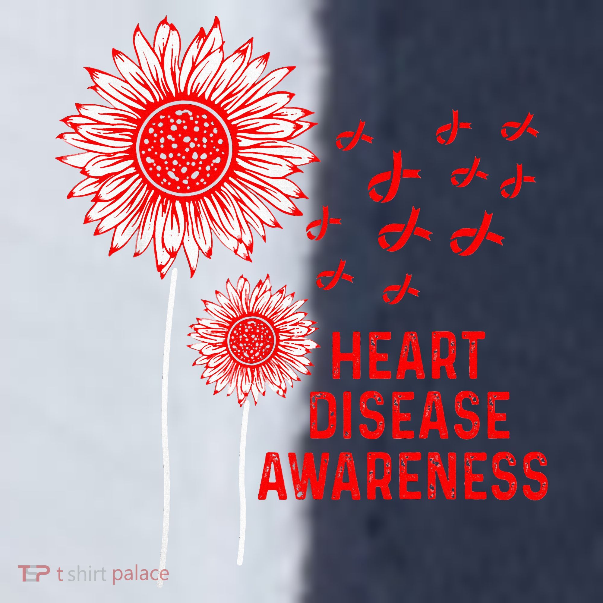 Heart Disease Awareness Sunflower Red Ribbon Sport-Tek Competitor United Soccer Jersey