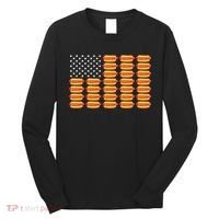 Hot Dog American Flag July 4th Patriotic Summer Bbq Funny Long Sleeve Shirt thumb 0