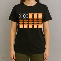 Hot Dog American Flag July 4th Patriotic Summer Bbq Funny T-Shirt thumb 4