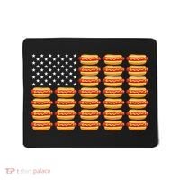 Hot Dog American Flag July 4th Patriotic Summer Bbq Funny Mousepad thumb 0
