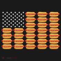 Hot Dog American Flag July 4th Patriotic Summer Bbq Funny Women's Tank Top thumb 5