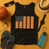 Hot Dog American Flag July 4th Patriotic Summer Bbq Funny Tank Top thumb 4