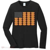 Hot Dog American Flag July 4th Patriotic Summer Bbq Funny Women's Long Sleeve Shirt thumb 0