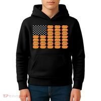 Hot Dog American Flag July 4th Patriotic Summer Bbq Funny Kids Hoodie thumb 4
