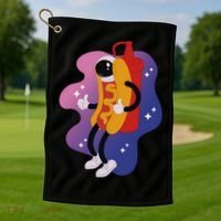Hot Dog Astronaut Golf Towel thumb 1