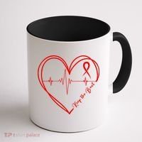 Heart Disease Awareness Heartbeat Chd Coffee Mug thumb 1