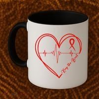 Heart Disease Awareness Heartbeat Chd Coffee Mug thumb 2