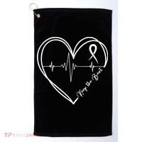 Heart Disease Awareness Heartbeat Chd Golf Towel thumb 0
