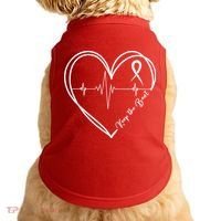 Heart Disease Awareness Heartbeat Chd Doggie Tank thumb 0