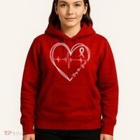 Heart Disease Awareness Heartbeat Chd Hoodie thumb 5