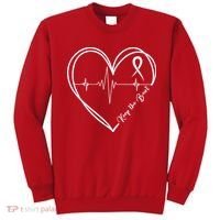Heart Disease Awareness Heartbeat Chd Sweatshirt thumb 0
