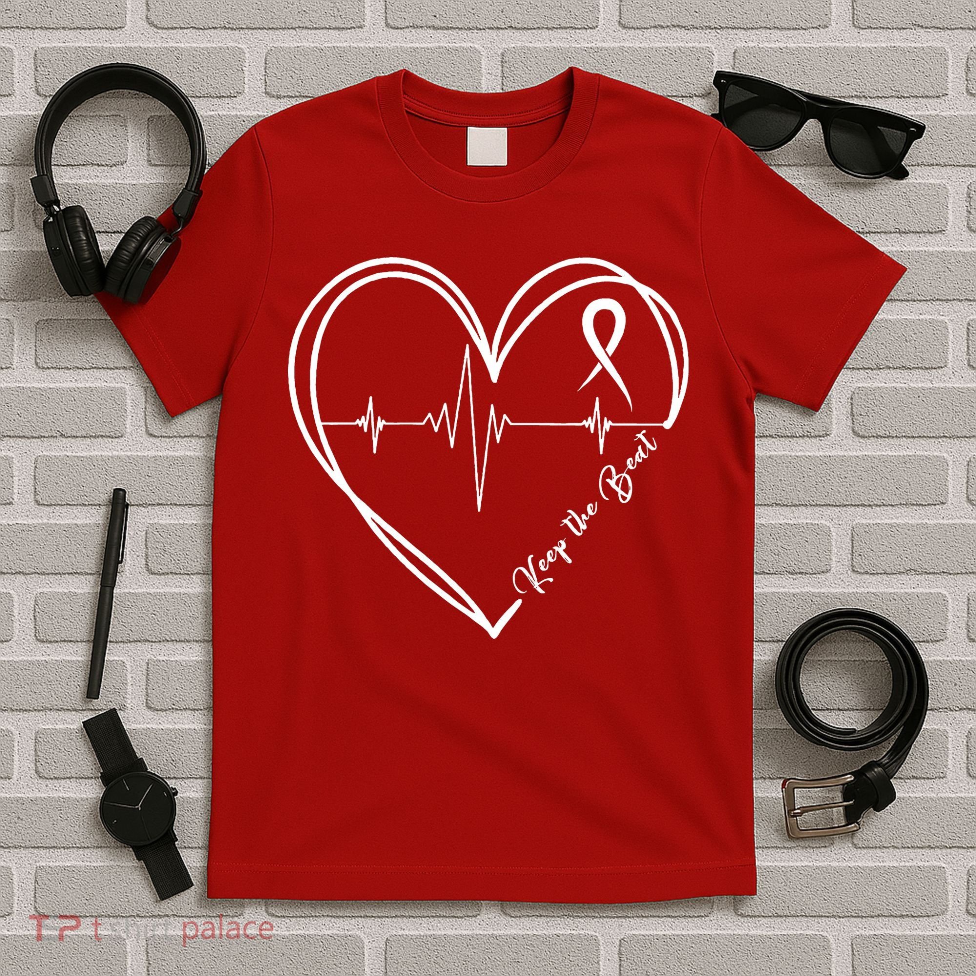 Heart Disease Awareness Heartbeat Chd T-Shirt