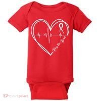 Heart Disease Awareness Heartbeat Chd Baby Bodysuit thumb 0