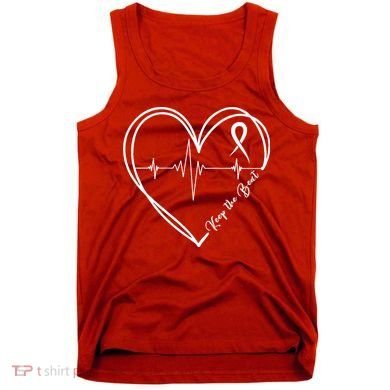 Heart Disease Awareness Heartbeat Chd Tank Top